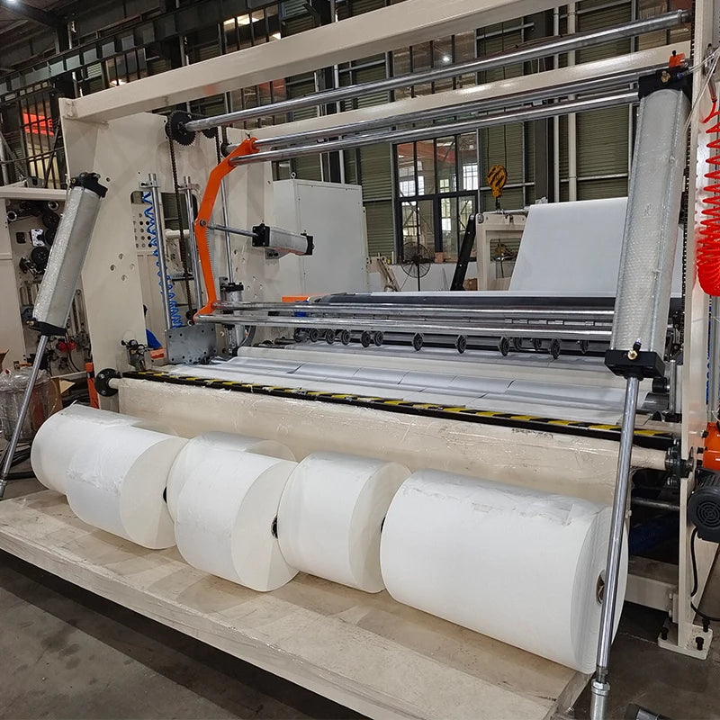 Full automatic paper roll to sheet cutting machine jumbo roll slitting and rewinding machine