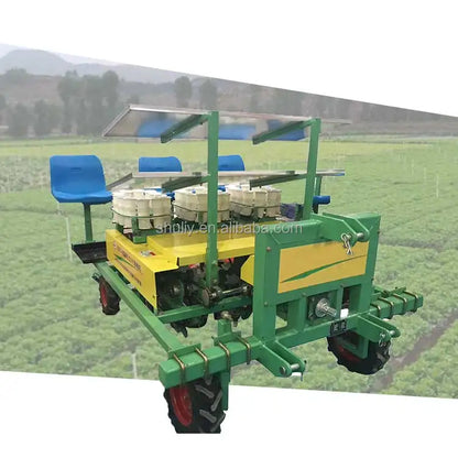 Tractor driven lettuce transplanting machine farmers need vegetable seedling planting machine sale