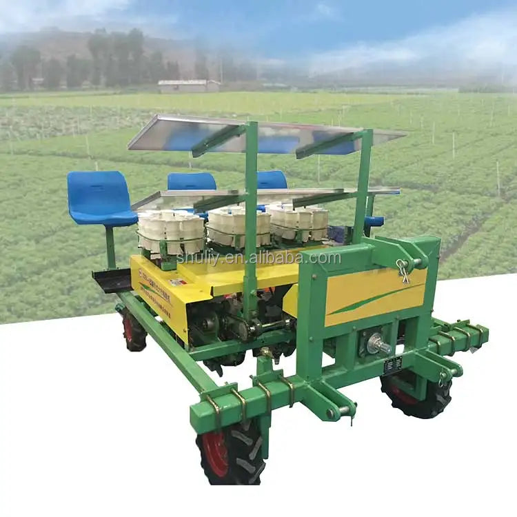 Tractor driven lettuce transplanting machine farmers need vegetable seedling planting machine sale