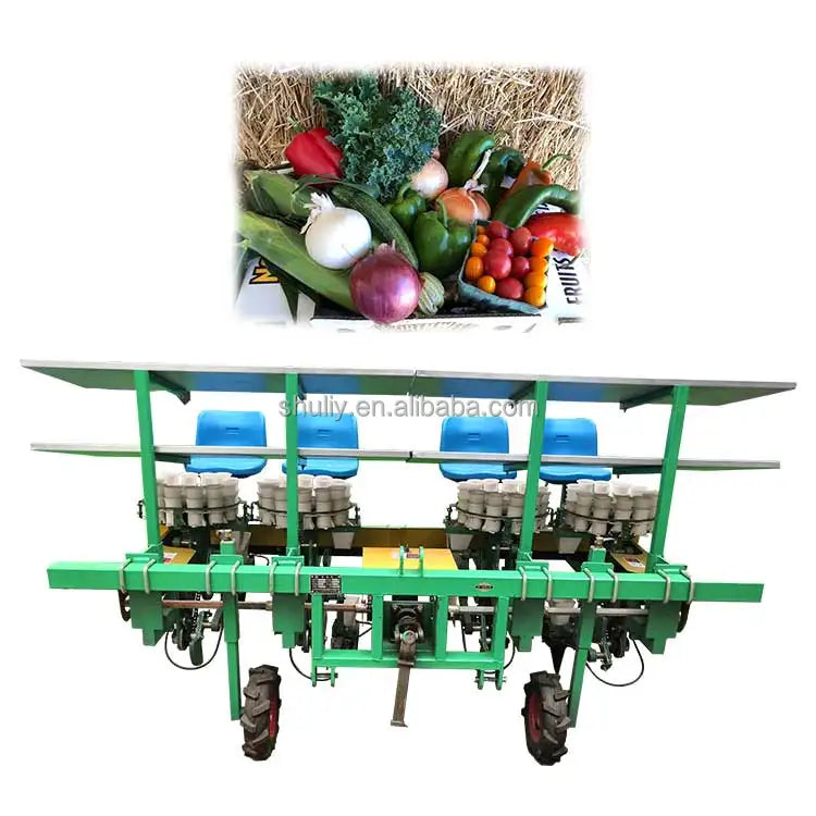 Tractor driven lettuce transplanting machine farmers need vegetable seedling planting machine sale